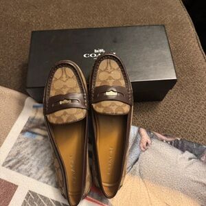 Coach Brown and Tan Women's Loafers